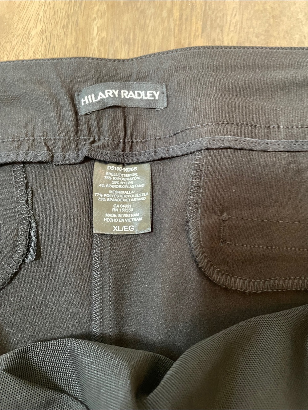 Hilary Radley Black Pull-On Straight Leg Ankle Pants - Picture 4 of 5